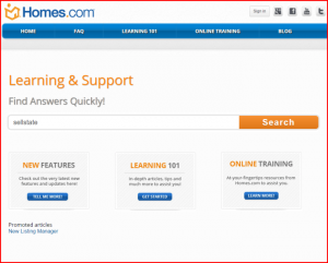 screenshot search box in Homes.com